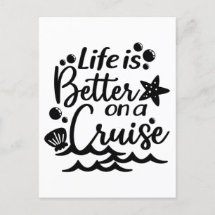 Life Is Better On Cruise Cruising Family Vacation Postcard