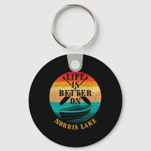 Life Is Better On Norris Lake Funny Boating Humour Key Ring