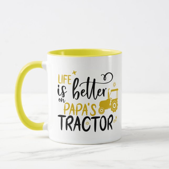 LIFE IS BETTER ON PAPA'S TRACTOR  MUG (Left)
