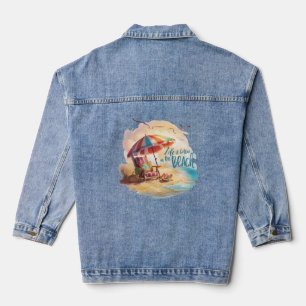 Life Is Better on the Beach Coastal Aesthetic Denim Jacket