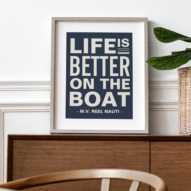 Life is Better on the Boat Custom Boat Name Print (Creator Uploaded)