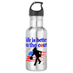 LIFE IS BETTER ON THE COURT USA DESIGN 532 ML WATER BOTTLE