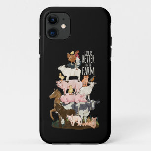 Life is better on the Farm, Cute Animals, Country  iPhone 11 Case