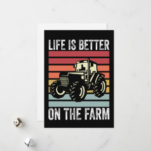 Life Is Better On The Farm - Farming Lovers Holiday Card