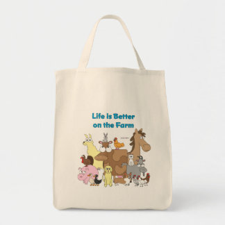 Life is Better on the Farm - Grocery Bag