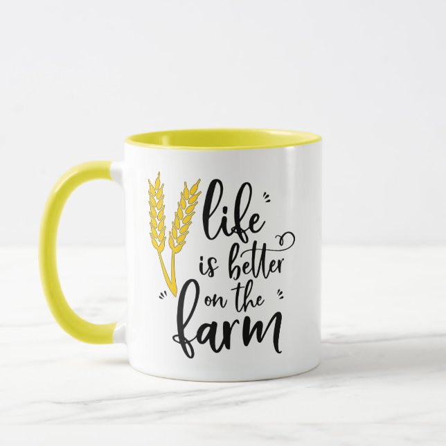 Life is  better on the farm Wheat Mug (Left)