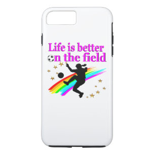 LIFE IS BETTER ON THE SOCCER FIELD iPhone 8 PLUS/7 PLUS CASE