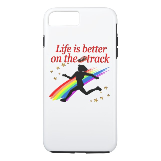 LIFE IS BETTER ON THE TRACK RUNNER DESIGN Case-Mate iPhone CASE (Back)