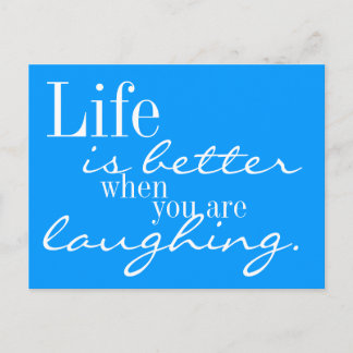 Life is better postcard