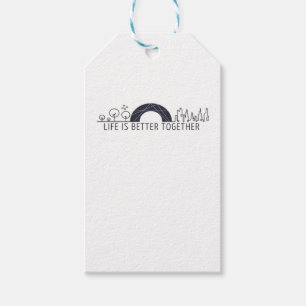 Life Is Better Together City Rainbow Artistic Desi Gift Tags