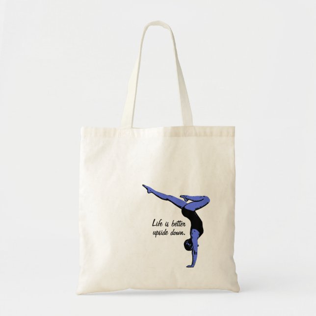Life is better upside down - handstand tote bag (Front)