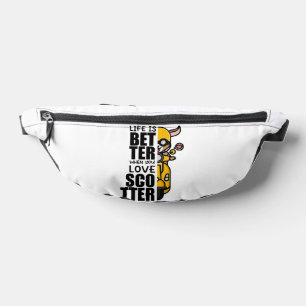 "Life Is Better When You Love Scooter" – Cute Goat Bum Bags