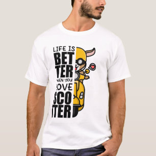 "Life Is Better When You Love Scooter" – Cute Goat T-Shirt