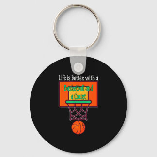 Life is better with a basketball and a court key ring