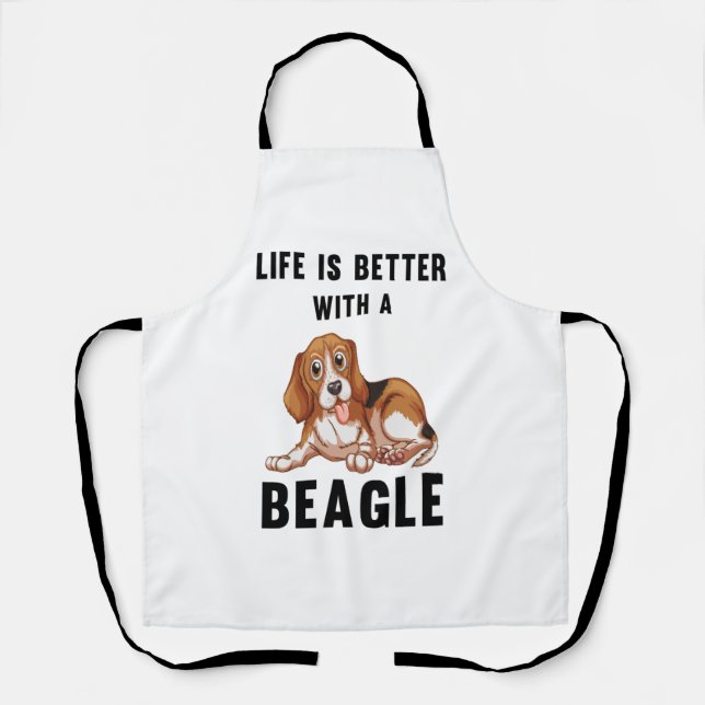 Life is better with a Beagle  Apron (Front)