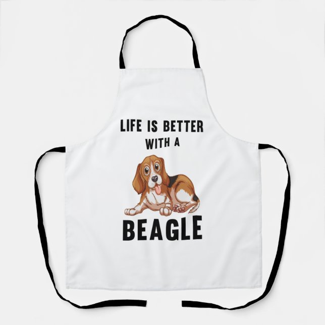 Life is better with a Beagle  Apron (Front)