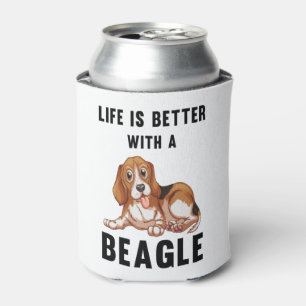 Life is better with a Beagle  Can Cooler