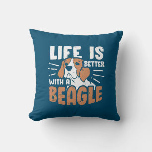 Life Is Better With A Beagle Dog Cushion