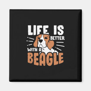Life Is Better With A Beagle Dog Magnet