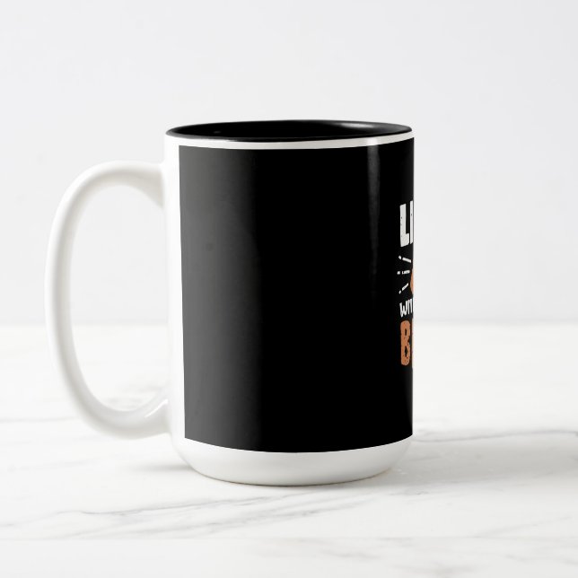 Life Is Better With A Beagle Dog Two-Tone Coffee Mug (Left)
