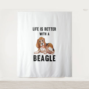 Life is better with a Beagle Tapestry