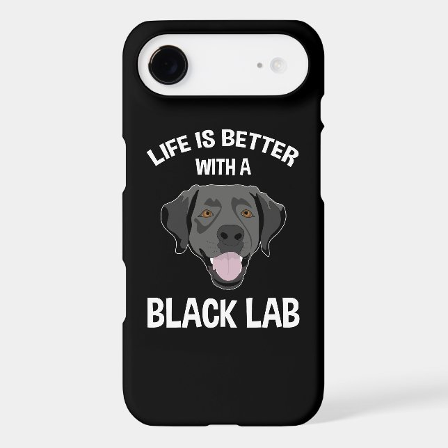 Life Is Better With A Black Lab Case-Mate iPhone Case (Back)