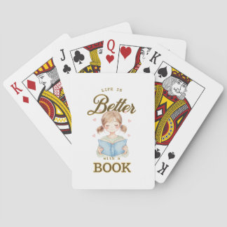 Life is Better with a Book Poker Cards Set
