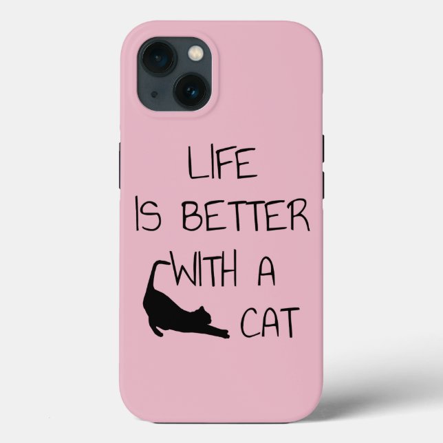 Life Is Better With A Cat - Cat Lovers    Case-Mate iPhone Case (Back)