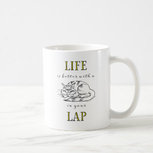 Life is Better with a Cat in your Lap custom photo Coffee Mug