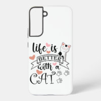 Life is Better With a Cat quote slogan