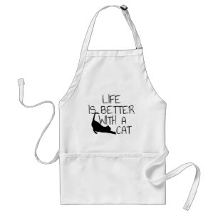 Life Is Better With A Cat  Standard Apron