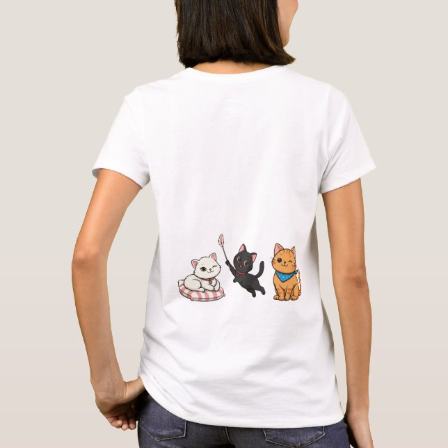 Life Is Better With a Cat! T-Shirt (Back)