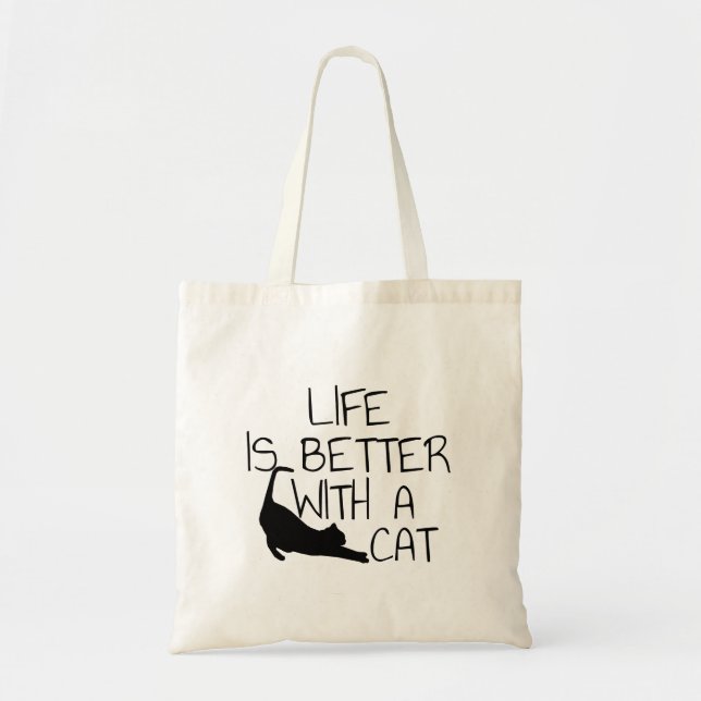 Life Is Better With A Cat Tote Bag (Front)