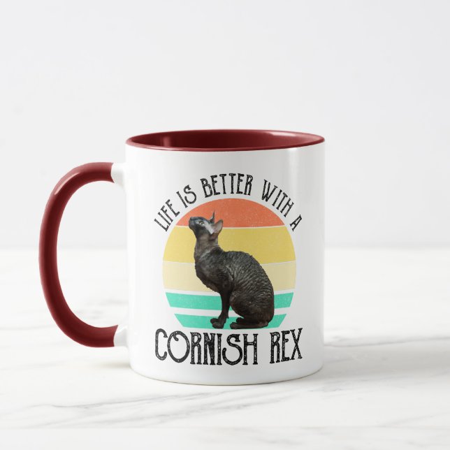 Life Is Better With A Cornish Rex Mug (Left)