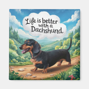 Life Is Better With A Dachshund Magnet