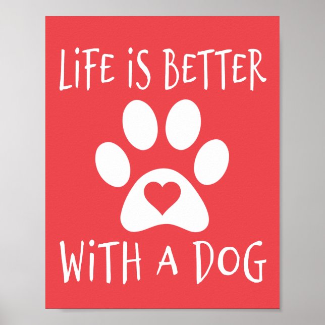 Life Is Better With A Dog - Dog Lovers     Poster (Front)