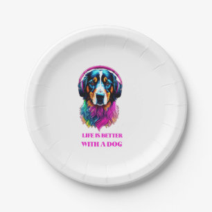 Life is Better with a Dog Paper Plate