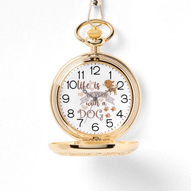 Life is Better With a Dog quote funny chihuahua Watch (Front)