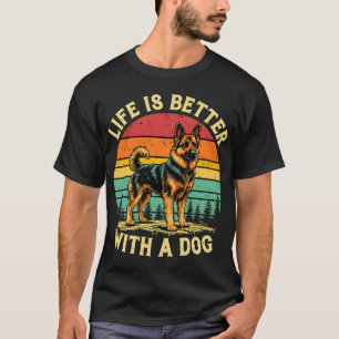 Life Is Better With A Dog - Vintage Sunset T-Shirt