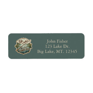 Life Is Better With a Fishing Pole Return Address Label
