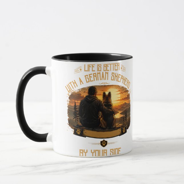 Life Is Better With A German Shepherd Dad MUG (Left)