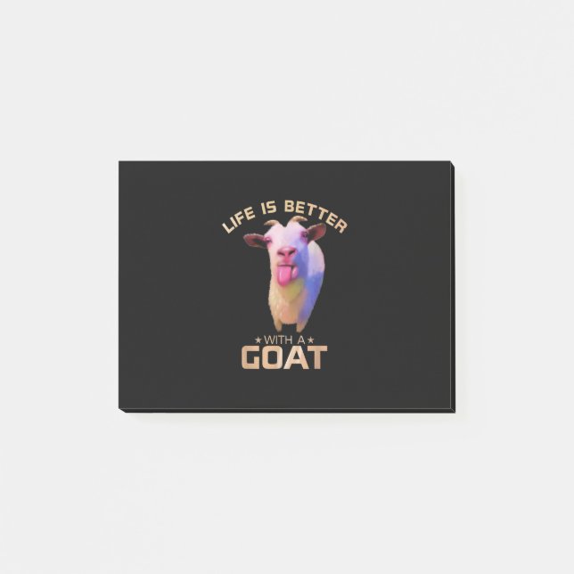 Life Is Better With A Goat Gift Post-it Notes (Front)