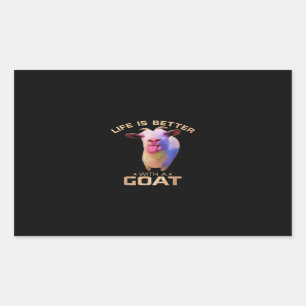 Life Is Better With A Goat Gift Rectangular Sticker
