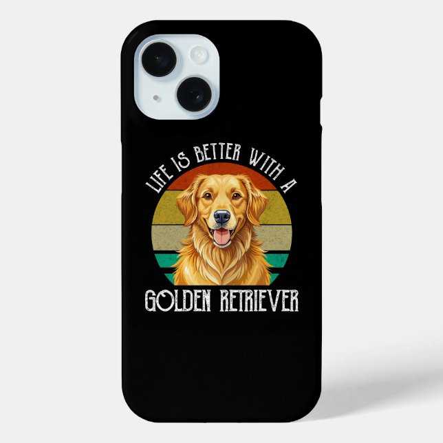 Life Is Better With A Golden Retriever Case-Mate iPhone Case (Back)