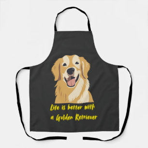 Life Is Better With a Golden Retriever � Dog Lover Apron