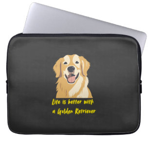 Life Is Better With a Golden Retriever � Dog Lover Laptop Sleeve