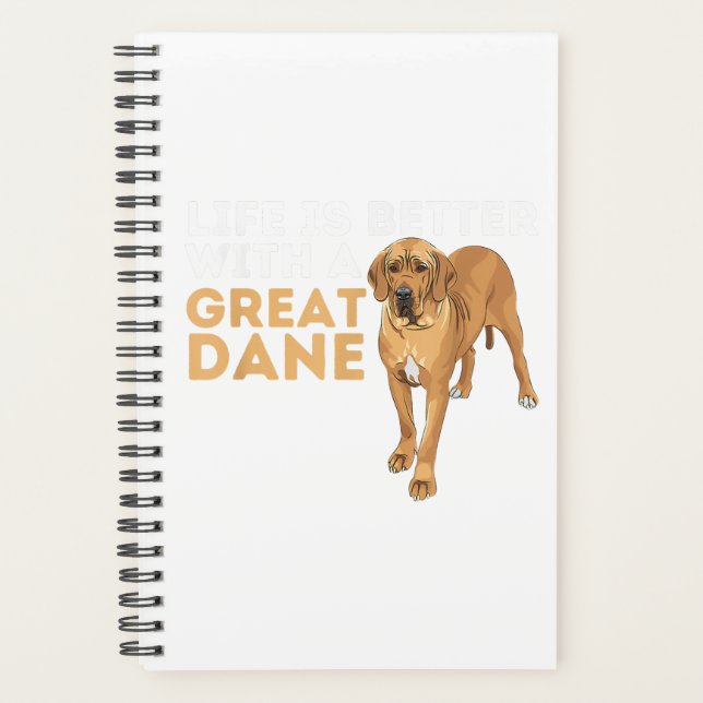 Life Is Better With A Great Dane Planner (Front)