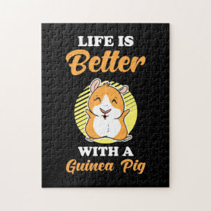 Life is Better With A Guinea Pig Jigsaw Puzzle