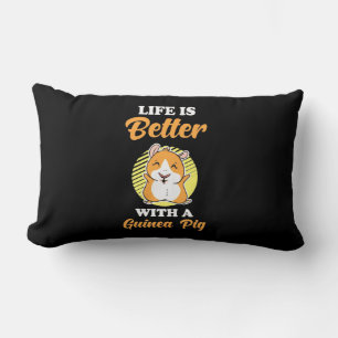 Life is Better With A Guinea Pig Lumbar Cushion