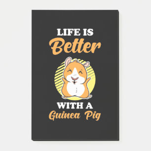 Life is Better With A Guinea Pig Post-it Notes